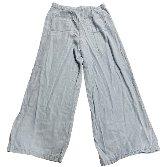 ANA Lyocell Wide Leg Pants Womens Sz 14 Blue 76163-5 Casual Quiet Luxury Beachy - Picture 8 of 8